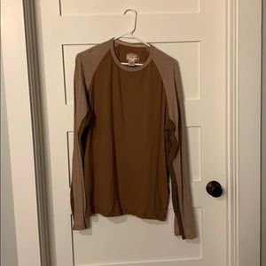 Buffalo Brown and Tan Long Sleeve T-Shirt
